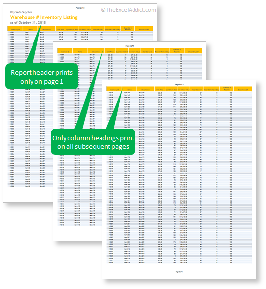 excel for mac repeat heading on subsequent pages